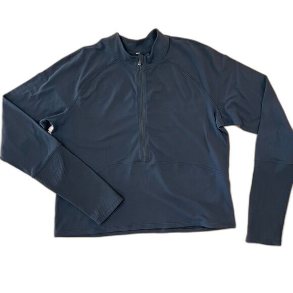 Lululemon It’s Rulu Black 3/4 Zip Long Sleeve Top Slim Fit Cropped Fits Like 10 - Picture 4 of 7